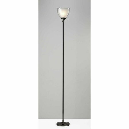 HAZ Black Metal Torchiere Lamp; 8 x 8 x 72 in. HA3088525